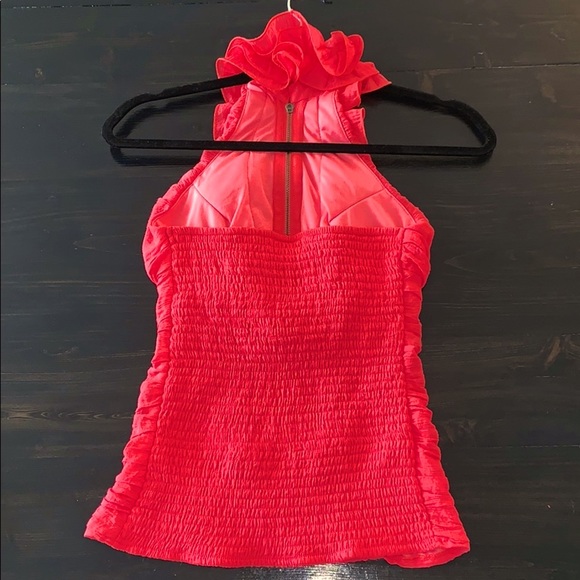 🌺Moon River 🌺Coral Halter Top, Size Small🌺 - Picture 2 of 5